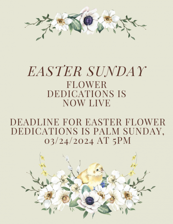 2024 Easter Flower  Ordering is now Live: 