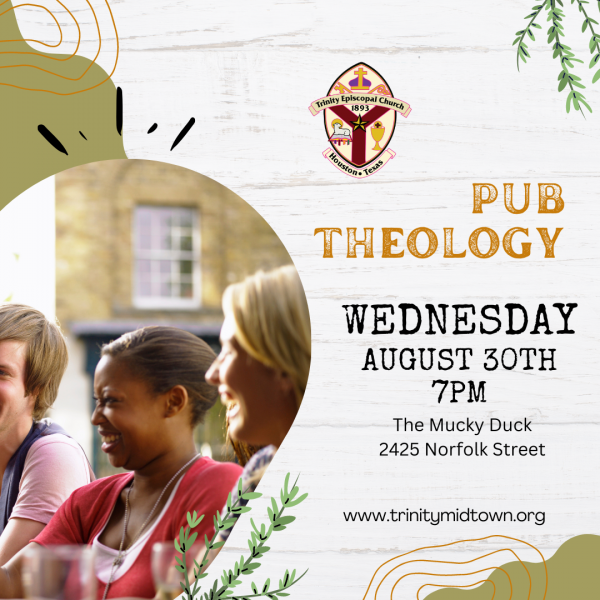 Pub Theology is back for the Fall 2023 session. This Wednesday night, August 30th at 7pm at The Mucky Duck on 2425 Norfolk St!